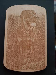Personalisiertes Frühstücksbrettchen aus Buchenholz 23x15/ 1cm mit Gelasertem/ G