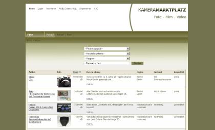 Kameramarktplatz für Foto- Film- Videoprofis