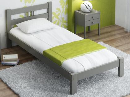 Kieferbett Bett Doppelbett Jugendbett 160x200 Grau EBD 04