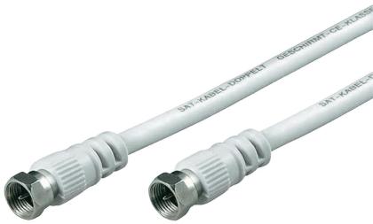 SAT Anschlusskabel 1x F-Stecker - 1x F-Stecker 0. 50 m 85 dB Weiß