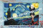 LADY GAGA von Vincent van Gogh. 60x45 cm. Blickfang Star Souvenir. Super Deko.