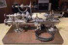 Alte Uhrmacher Drehbank Lorch Schmidt Co. mit Motor auf Platte montiert
